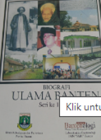 Image of Biografi Ulama Banten Seri ke 1 (satu)