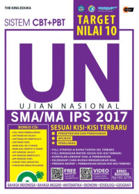 Image of Target Nilai 10 UN Ujian Nasional SMA/MA IPS 2017 Sistem CBT + PBT : Bahasa Indonesia, Bahasa Inggris, Matematika, Ekonomi, Sosiologi, Geografi